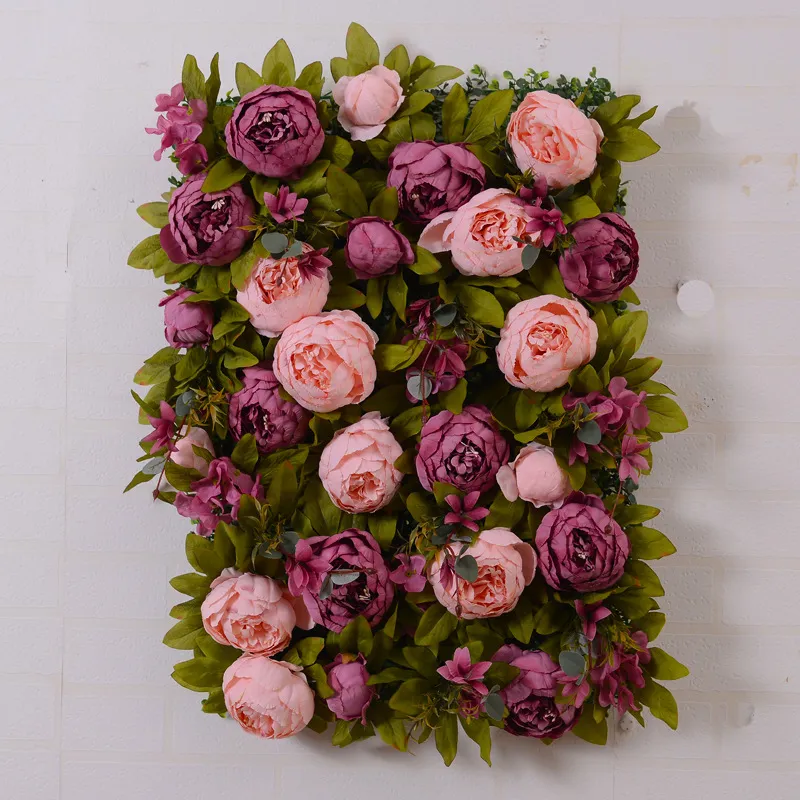 40*60 cm Peony Peony Rose Termada Flower Wall Plants Milan Turf Hotel Shop Fiesta Foto de boda Foto Decoración de pared