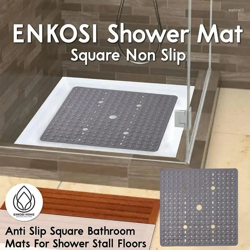 Bath Mats Square Shower Tub Mat For Bathroom Washable Non Slip Stall Floor Feet Massage Cushion Pad Toilet Splicing