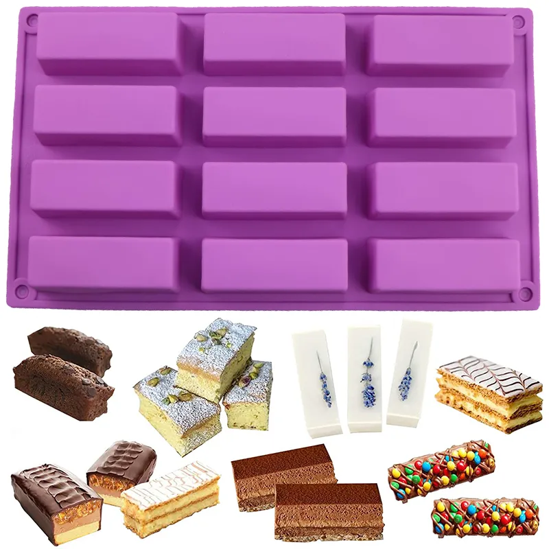 8/12/20/44 MINI RECTANGE DES FAUXES DE SILICONE MOULON DE LA SOBE SOA-MOULON MOURDE MOLSE DESSERT PLAGE DE CAL CALAG