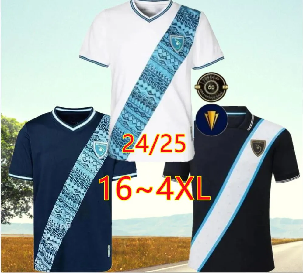 2023 2024 2025 S-4XL Guatemala National Team Mens Soccer Jerseys Third 23 24 Lom Ceballos Peleg Oscar Santis Home White Away Football Shirts Adult Uniforms en stock