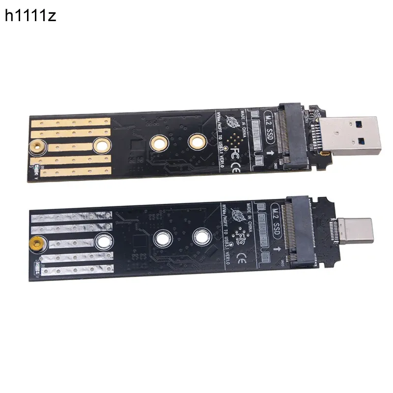 エンクロージャーデュアルプロトコルM2からUSB C / USB 3.0アダプターコンバーターM / B+MキーNVME SSD B+MキーNGFF M.2 SATA SSD USBタイプCライザーRTL9210B