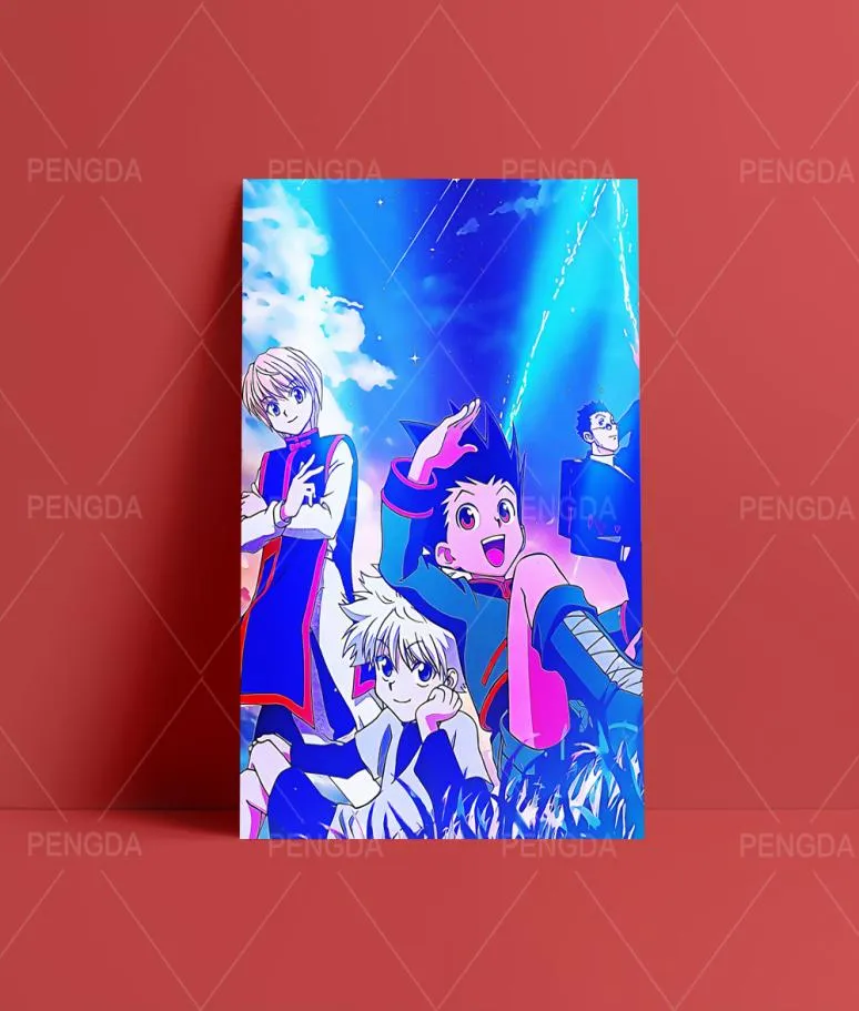 Hemdekoration Canvas Hunter X Hunter HD Prints Affisch Japansk anime målning vardagsrum Väggkonst Modulär bild Ramverk9834076