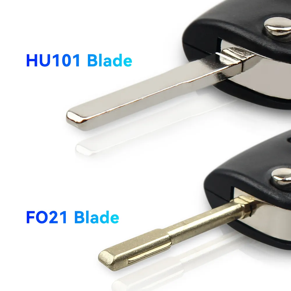 thumbnail image 2 of 433MHz 3-Button Flip Remote Key Fob – For Ford Mondeo Focus Fiesta Galaxy, Uncut Blade 2 of 5