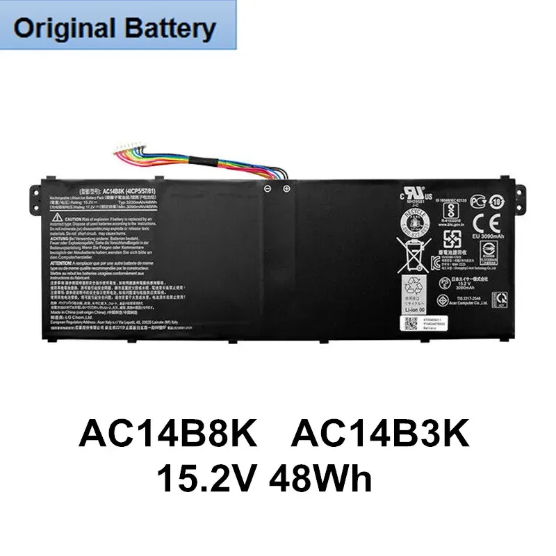 Аккумуляторы подлинная замена аккумулятора AC14B8K AC14B3K для ноутбука для ACER ASPIRE ES1511 ES1512 ES1531 ES1731 E5771G ES1520 V3371 V3111