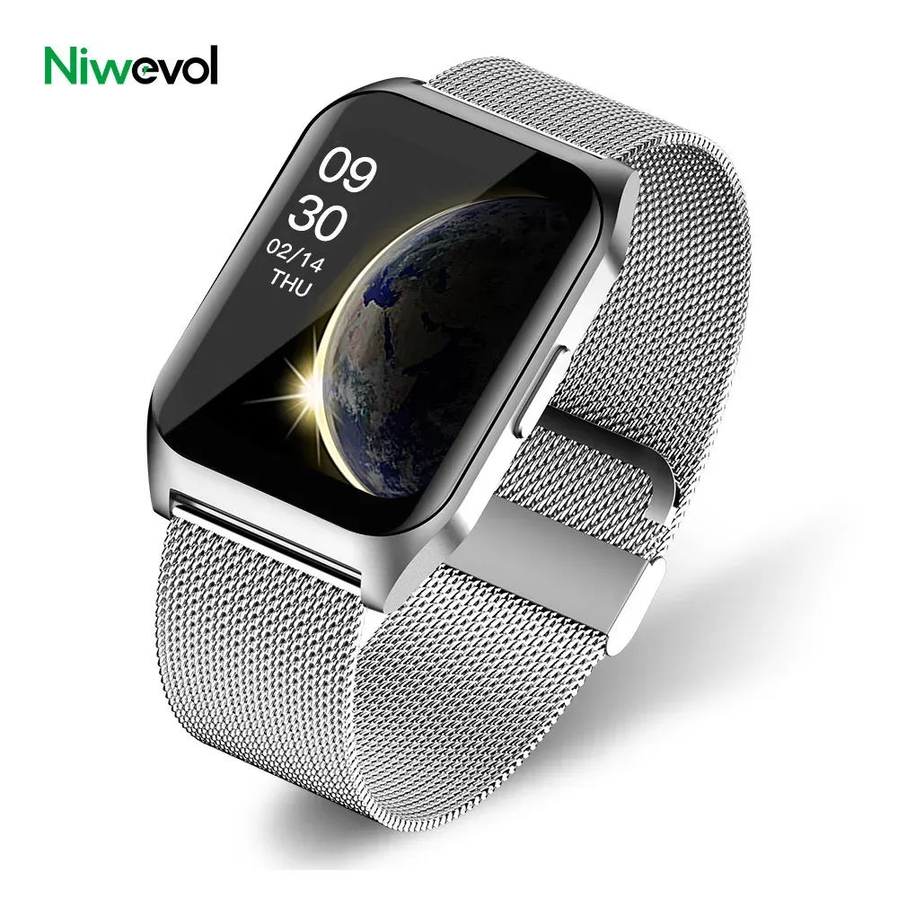 Bekijkt Niwevol Smart Watch Women 1,7 inch Bluetooth Call IP67 Waterdichte smartwatch voor vrouwen Men 2022 NIEUW Sports Fitness Watch