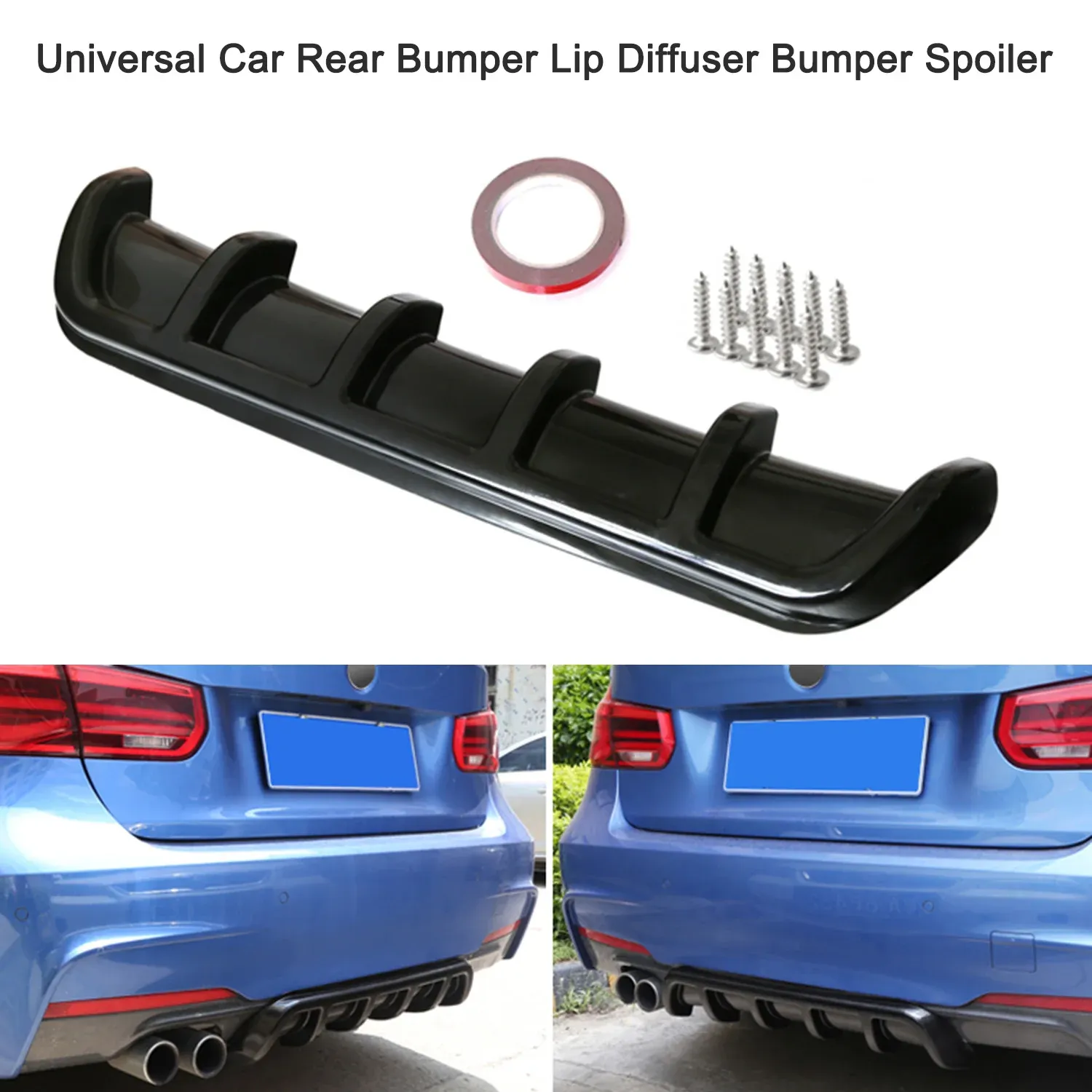 6 Fin Shark Fin Style Universal Rear Bumper Black Lip Liner Diffuser For Car Back Spoiler Black Lip Liner From Ddmywonder 86.63 DHgate.Com