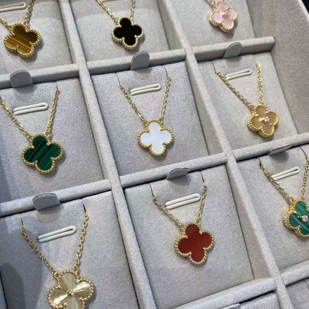 Hanger kettingen klassieke van klaver 18k gouden ketting sieraden ontwerper voor vrouwen titanium staal vergulde nooit vervagen niet allergisch13 leuk