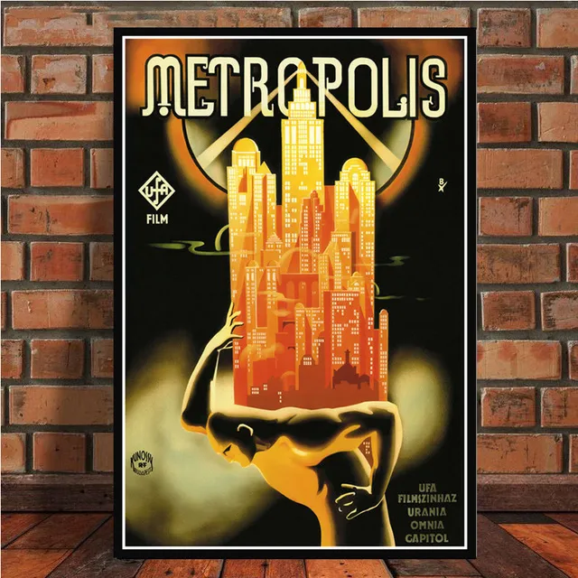 Ретро -ретро -мегаполис плакат Германия Фриц Ланг
