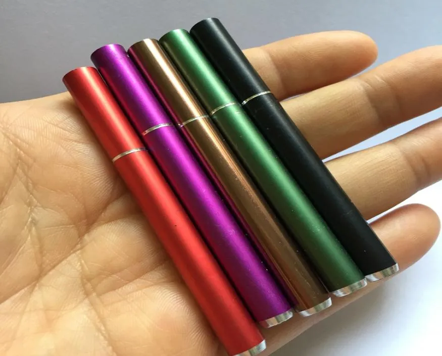 Updated Version Cigarette Shape sharpstone Smoking Pipe Aluminium Alloy Metal Pipes 100pcs Box 78mm One Hitter Bat Metal Smoking3423907