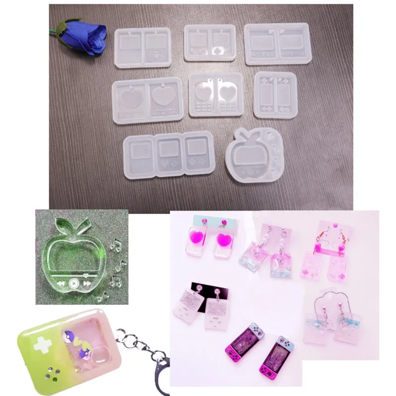 Super Shiny Cartoon Man Keychain Mold - Silicone Resin Mold For DIY Jewelry Making