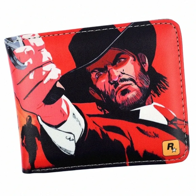 Game Red Dead Redempti 2 Wallet Men's Short Burse com moeda de bolso G2SW#