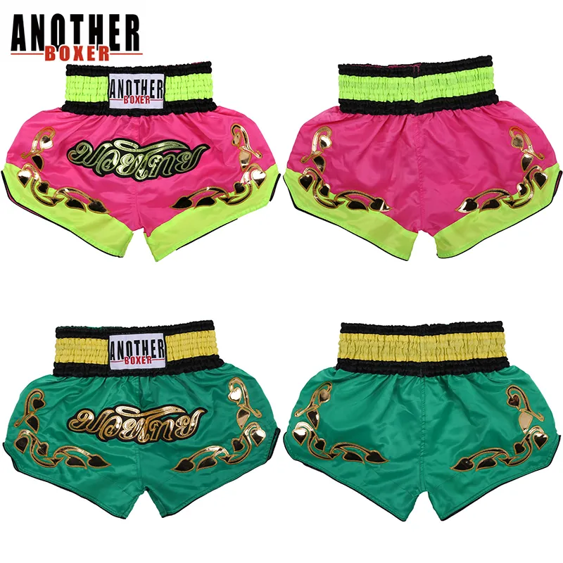 Calças de boxe profissionais para homens imprimindo shorts MMA Luta respirável Muay Thai Treinamento Pants Gym Sande Sports Boxeo BJJ