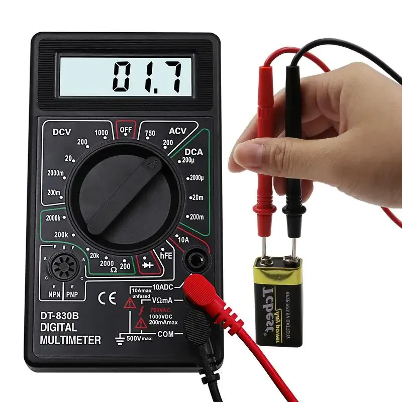 DT-830B LCD Digital Multimeter AC DC 750 1000V Voltmeter Ammeter Ohm Testermätare Digital multimeter