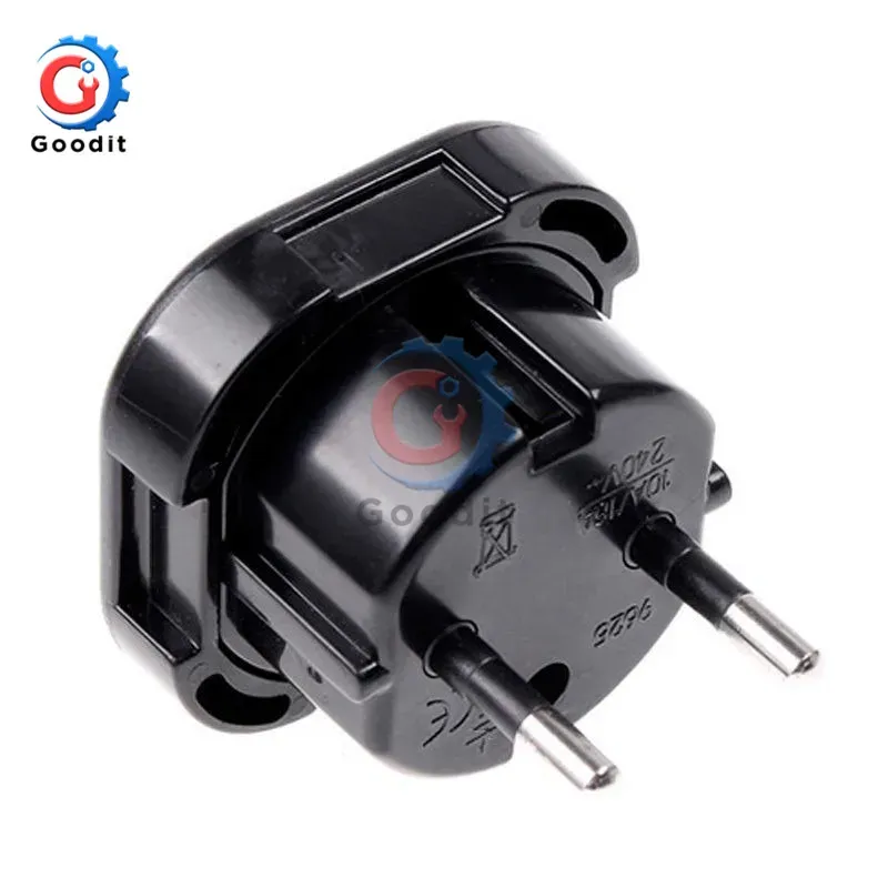 Universal Travel UK UK para UE Euro plug plug ac plug carregador de energia adaptador soquete preto conector de adaptador de plugue de energia preto