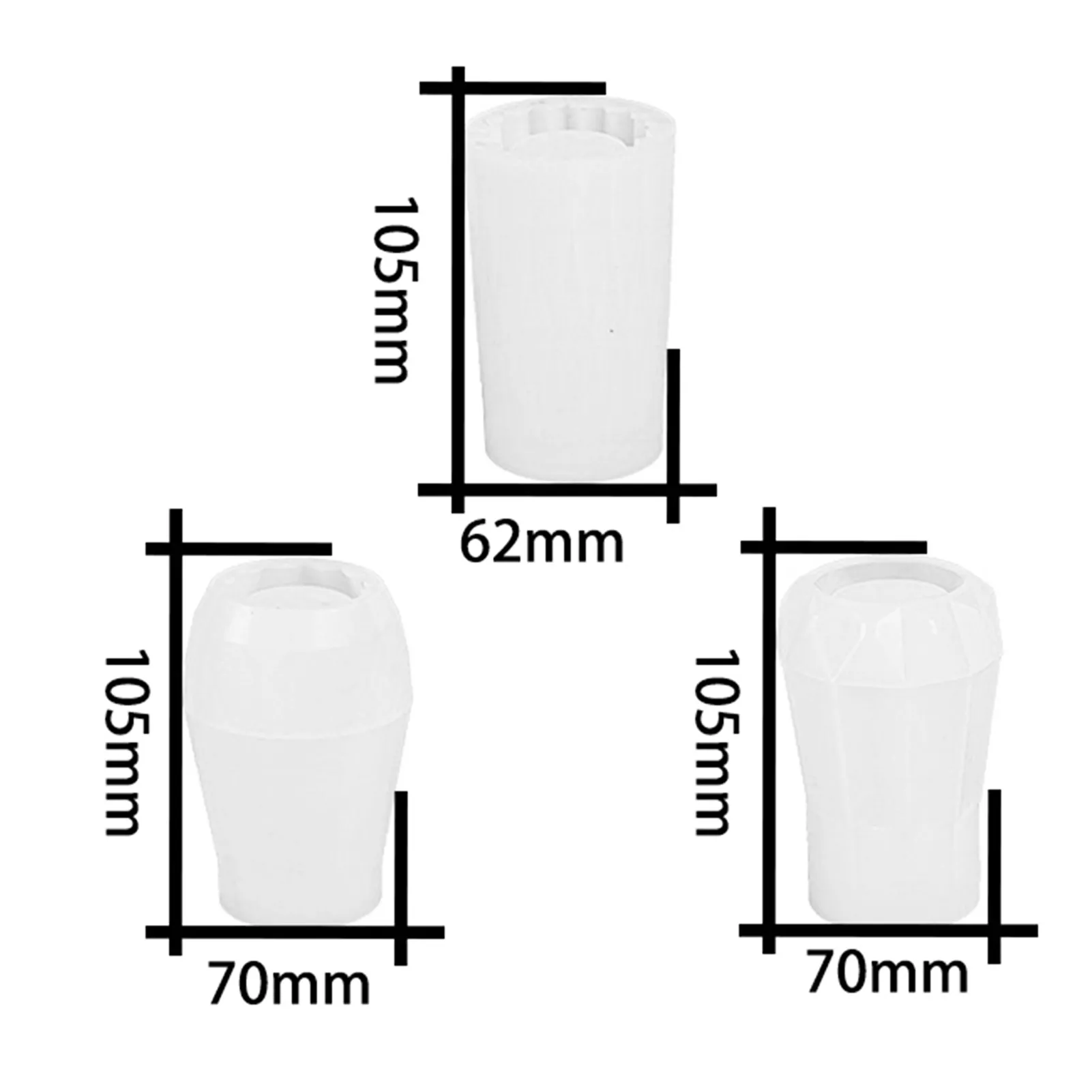 Vase de ciment Moule de silicone