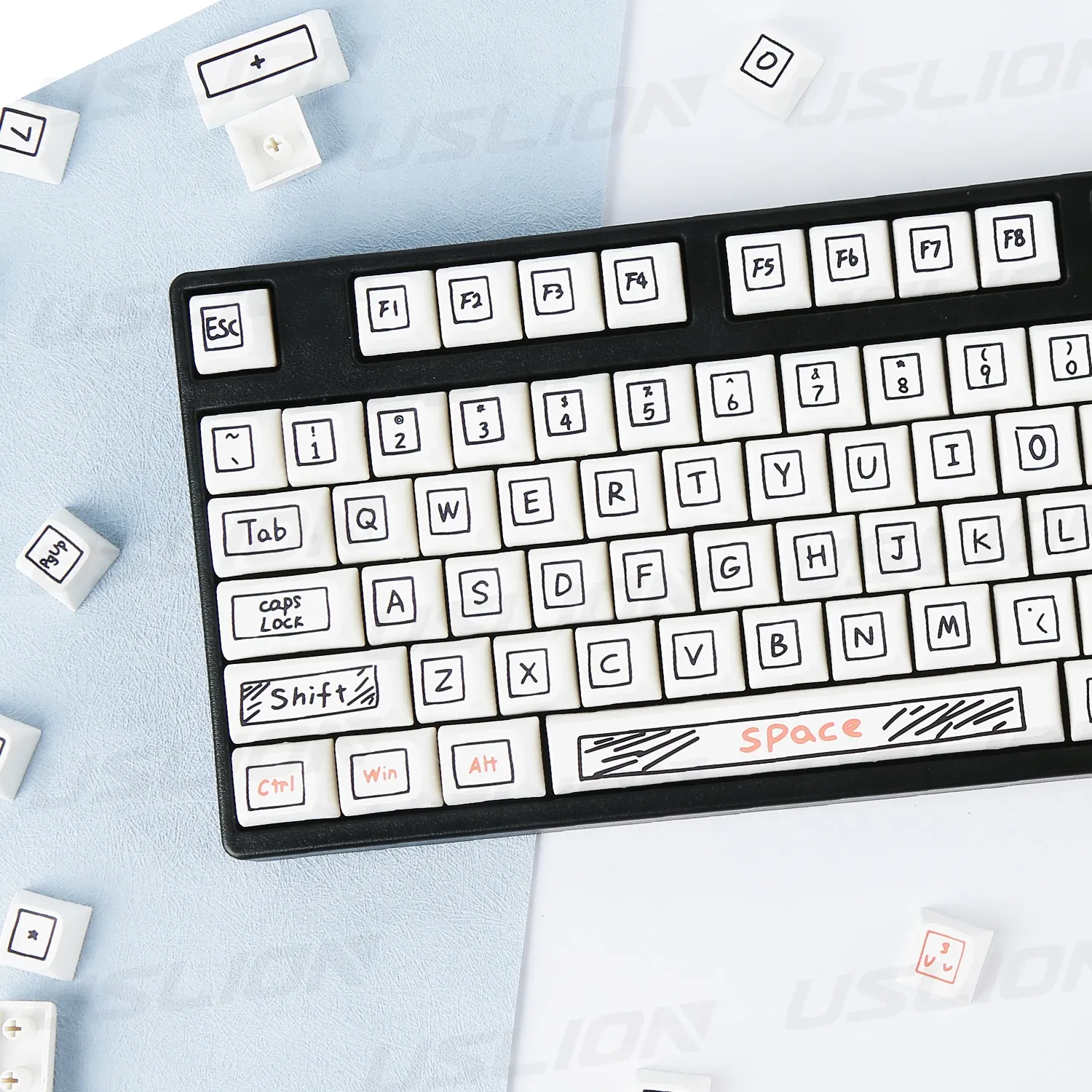 Accessoires Nouvelles touches 126 touches Graffiti Keycap XDA Profil PBT Keycaps pour le clavier mécanique de jeu personnalisé MX commutateurs de clés d'anime mignon