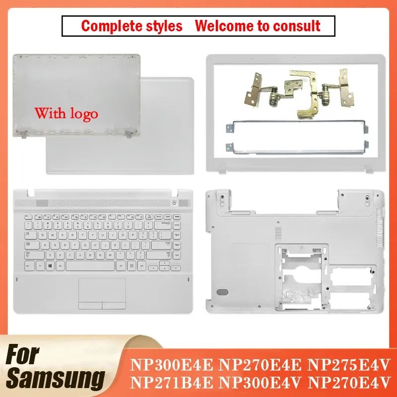 Fall Nytt för SAMSUNG NP300E4E NP270E4E NP275E4V NP271B4E NP300E4V NP270E4V LAPPT LCD BACK COVER FRONT BEZEL TEYBOARD BOTTOME FALL 14 "