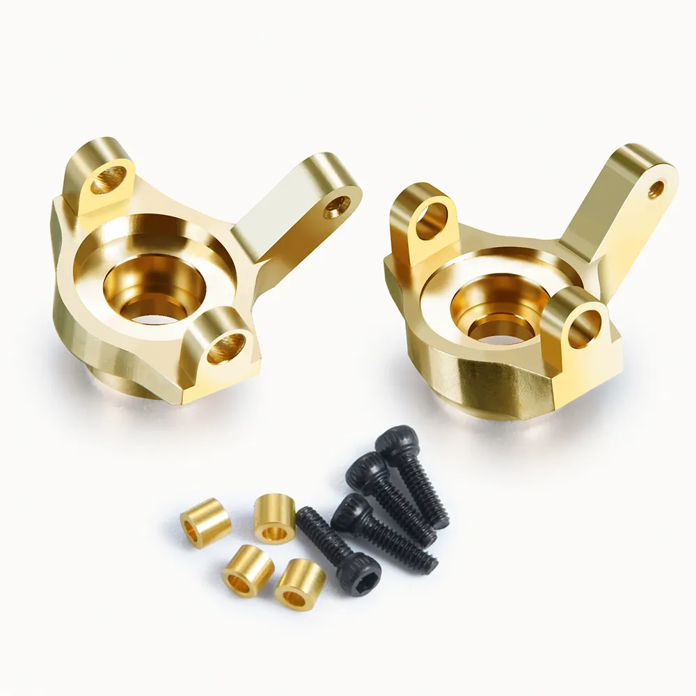 AXSPEED 2Pcs Brass Front Steering Knuckle Counterweight for Axial SCX24 90081 De