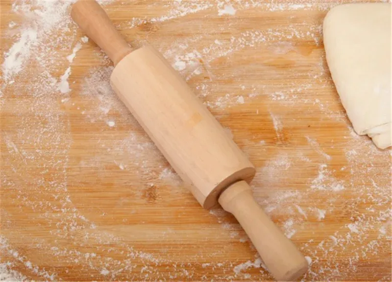 Wooden Embossed Rolling Pin – Cake Carving & Pastry Pattern Press – 43cm X 5cm