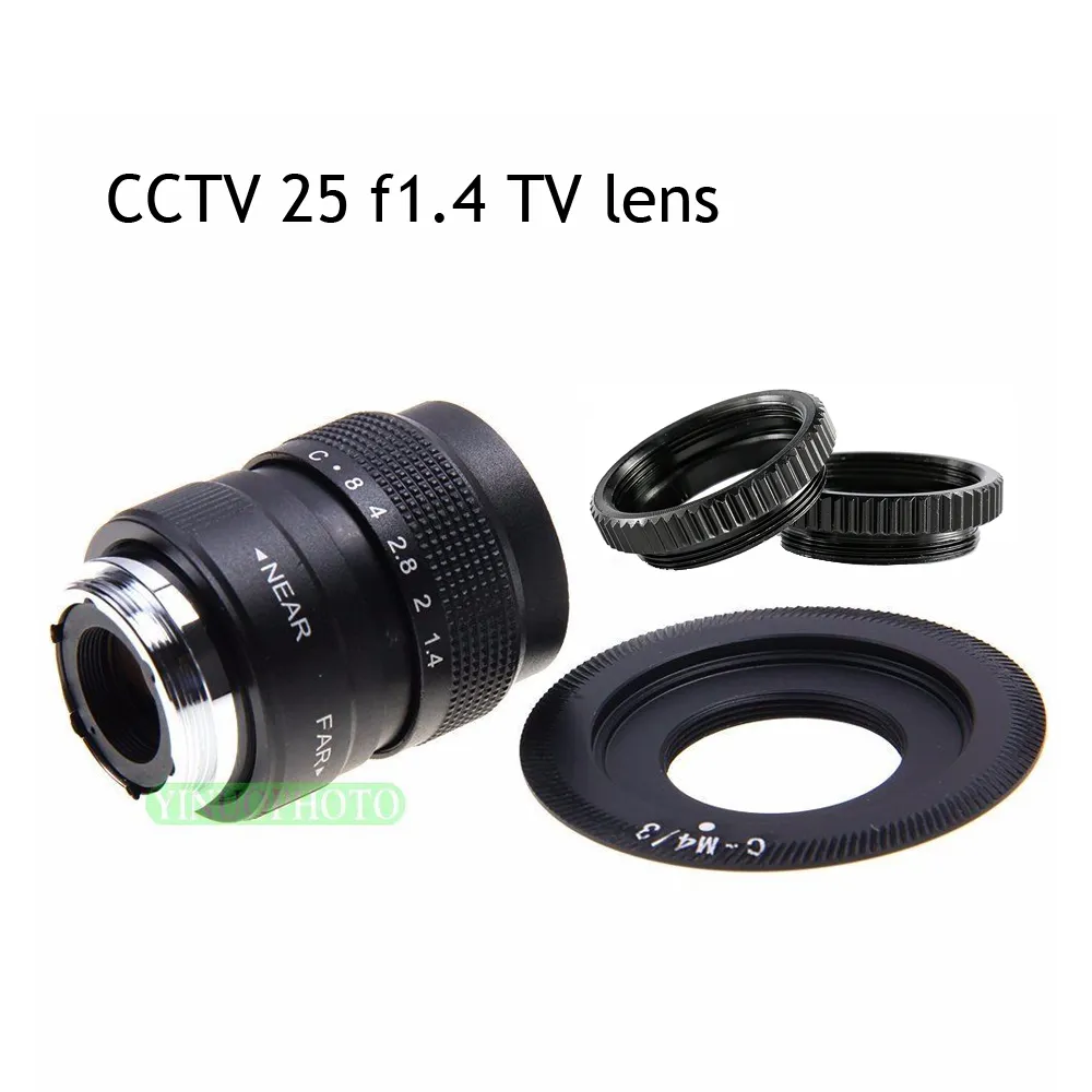 Sensor Lens Tv 25mm F1.4 C Mount CCTV TV Movie lens for Panasonic Micro 4/3 GF1 GF2 ...