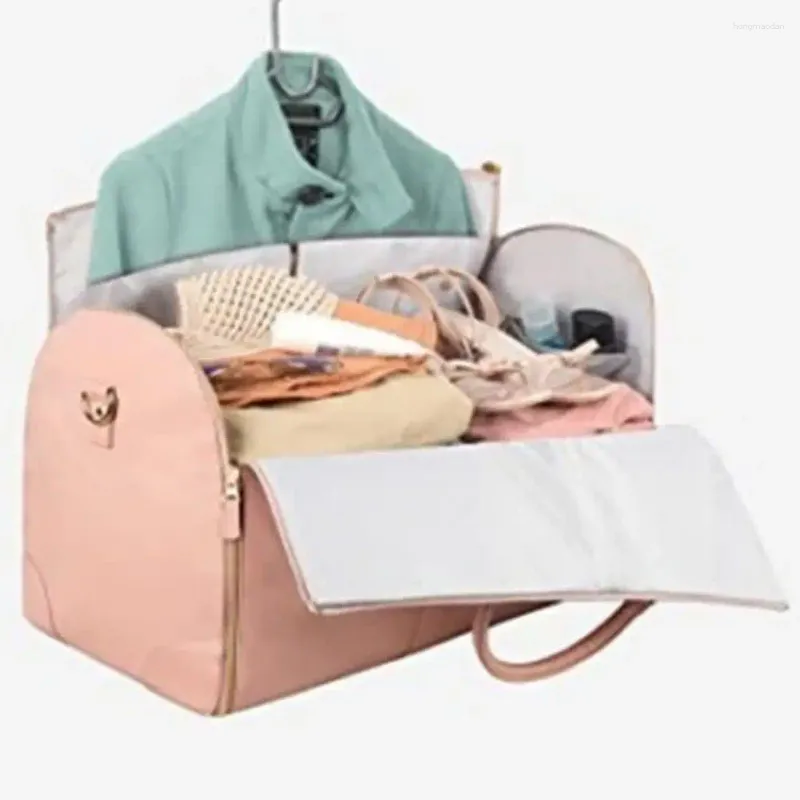 Sacs de rangement sac de moelleux avec une capacité de poche de chaussure étanche de voyage de voyage internes de vêtements détachables pour organisation