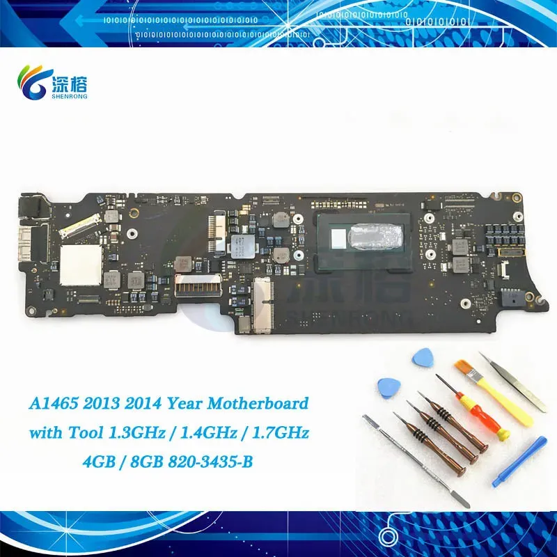 Pantalla A1465 Placa base 1.3 GHz / 1.4 GHz 4GB para MacBook Air 11 "A1465 Logic Board principal 2013 2014 Year 8203435b / A EMC 2631