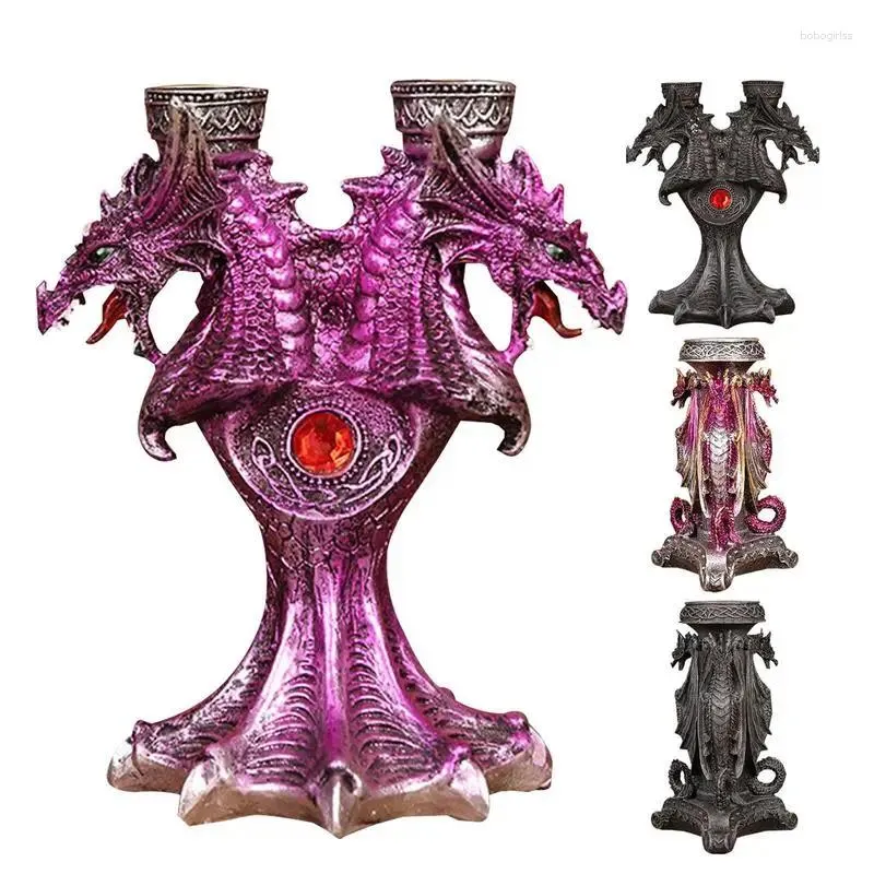 Candlers Halloween Battle Dragon Candlestick Decoration Props Ghost Festival atmosphère Party Holder Bureau