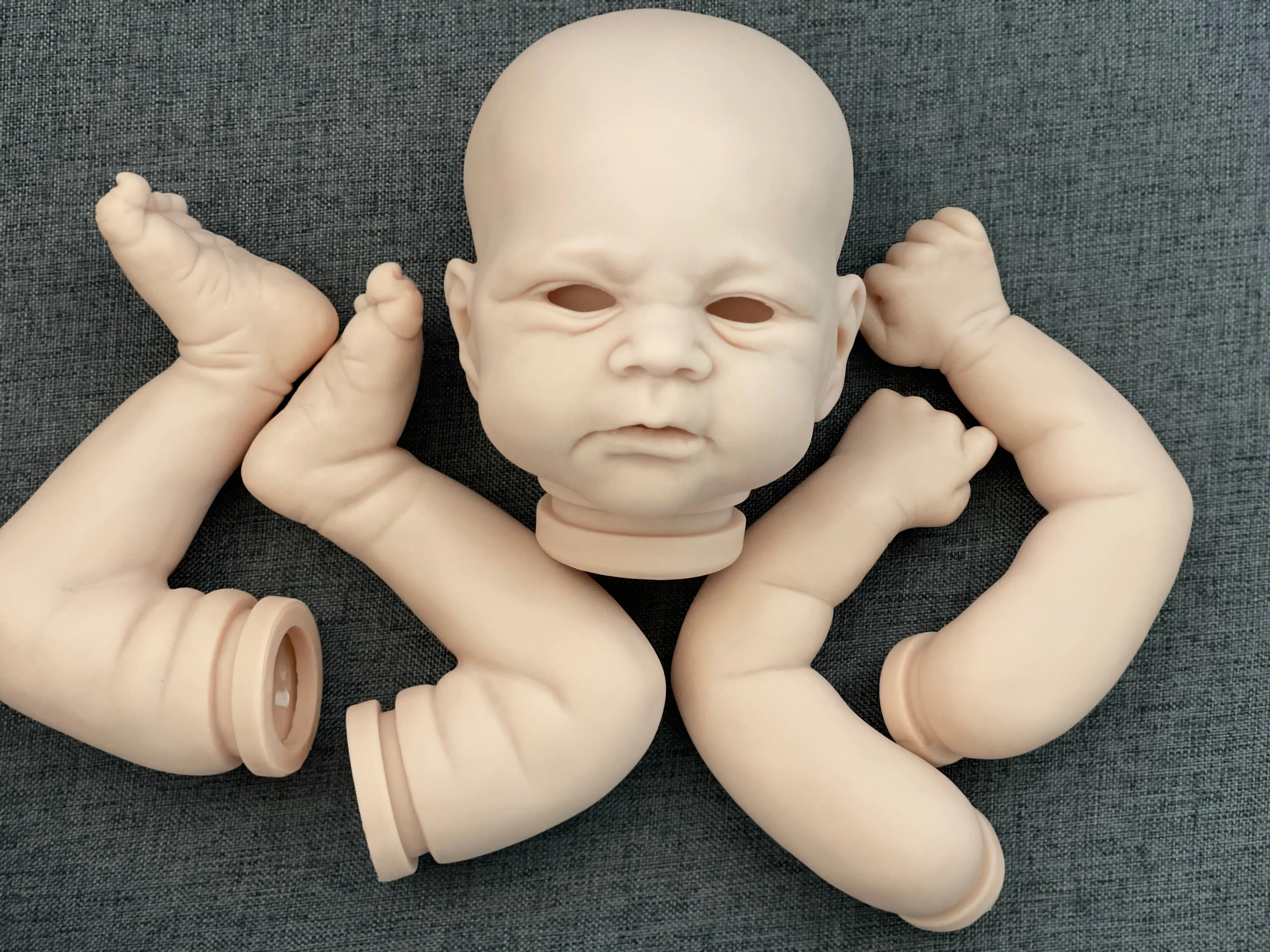 Elijah 18 cali Un/Painted Bebe Reborn Doll Zestawy ręcznie wykonane realistyczne nowonarodzone lalki Niepustowe akcesoria lalki