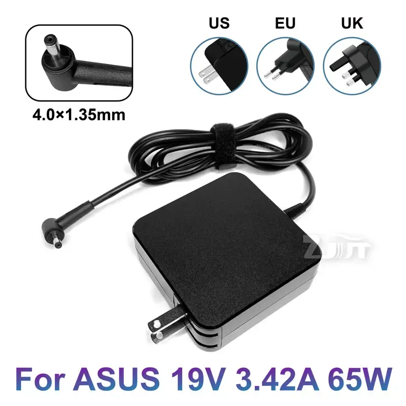 Adattatore 19V 3.42a 65W 4.0x1.35mm AC Adattatore Adattatore Affermazione del laptop Riparazione del laptop per Asus ZenBook UX21 UX310UA UX305CA UX305C UX305UA UX52