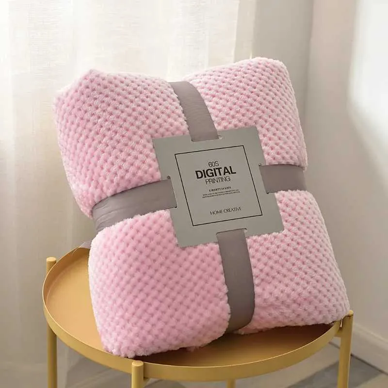 Cobertor de lã de malha xadrez macio e fofo para cama, cobertor decorativo de inverno quente, cobertores de cobertores na cama na cama Presente de Ano Novo
