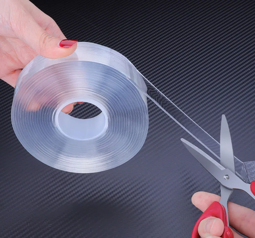5m transparentes doppelseitiges Nano -Klebeband -Haushaltsgerät 3m wasserdichte Wandaufkleber 1/2m Monsterband wiederverwendbares hitzebeständige Bänder