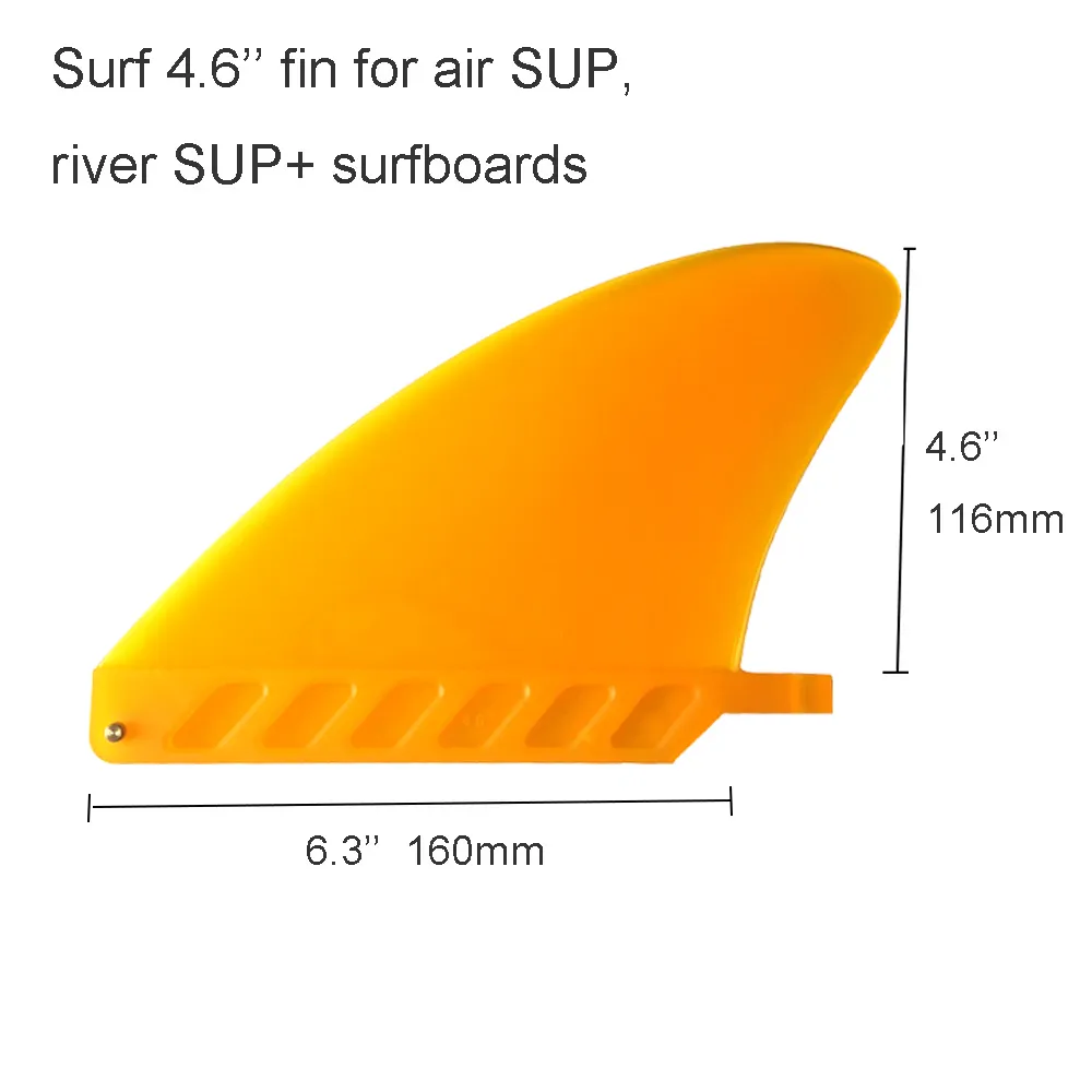 Pinne da 4,6 pollici di surf pinna di surf pinna a pinna a pinna a long a lungo aria bocchetta a surf tavola da surf gonfiabile