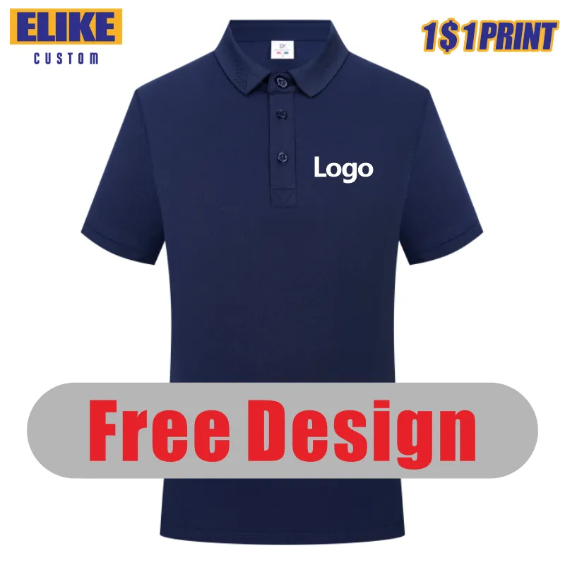 ELLE tanie koszulka polo niestandardowa grupa osobisty logo haft letnie oddychanie topy drukują mężczyźni kobiety ubrania rozmiar s-4xl