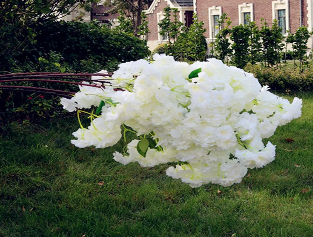 Fiori di seta artificiale di alta qualità Crittico fiori di ciliegio colorati per decorazione del matrimonio Ornamento da casa 10 PCS8505149
