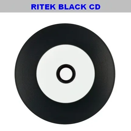 DISKS RITEK Black CDR Blanco Disks Registreerbaar 700 MB 80min 52x 50 Disc afdrukbaar
