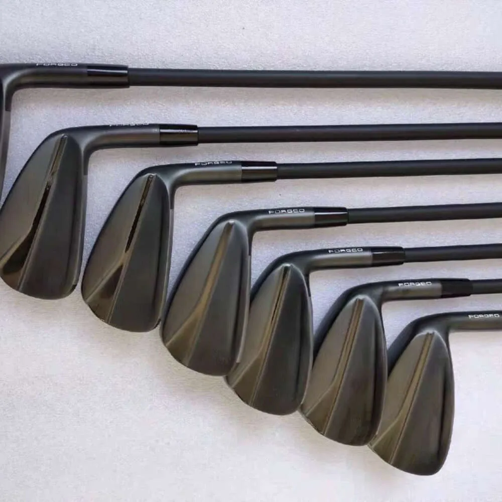 Gloednieuwe ijzeren set Black 790 Irons Sier Golf Clubs 4-9p R/S Flex stalen as met hoofdbedekking (bestel geen opmerkingen standaard zwart)