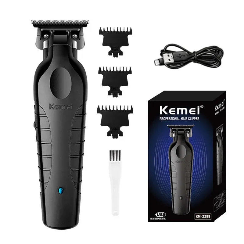 Trimmers KM2299 Hair Clipper Kemei Professional Electric USB Oplaadbare kapper Trimmer Creule Trimmer Typec Zero Gapped Snijden
