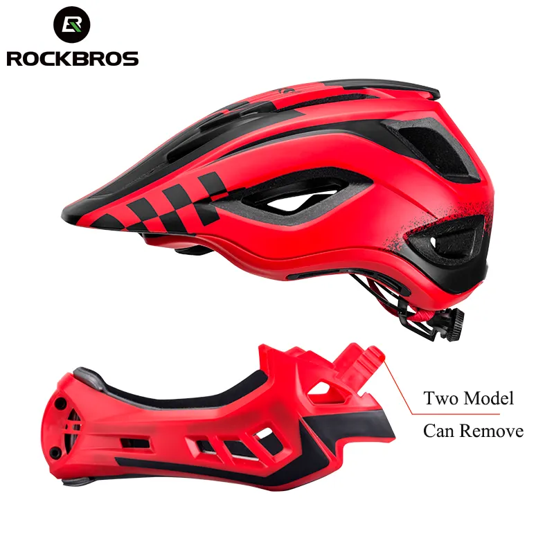 Rockbros Cycling Bike Casque Full Covered Child Child Casque EPS VOITURE Parallèle Enfants Casques 2 en 1 Casques d'équitation de sécurité sportive