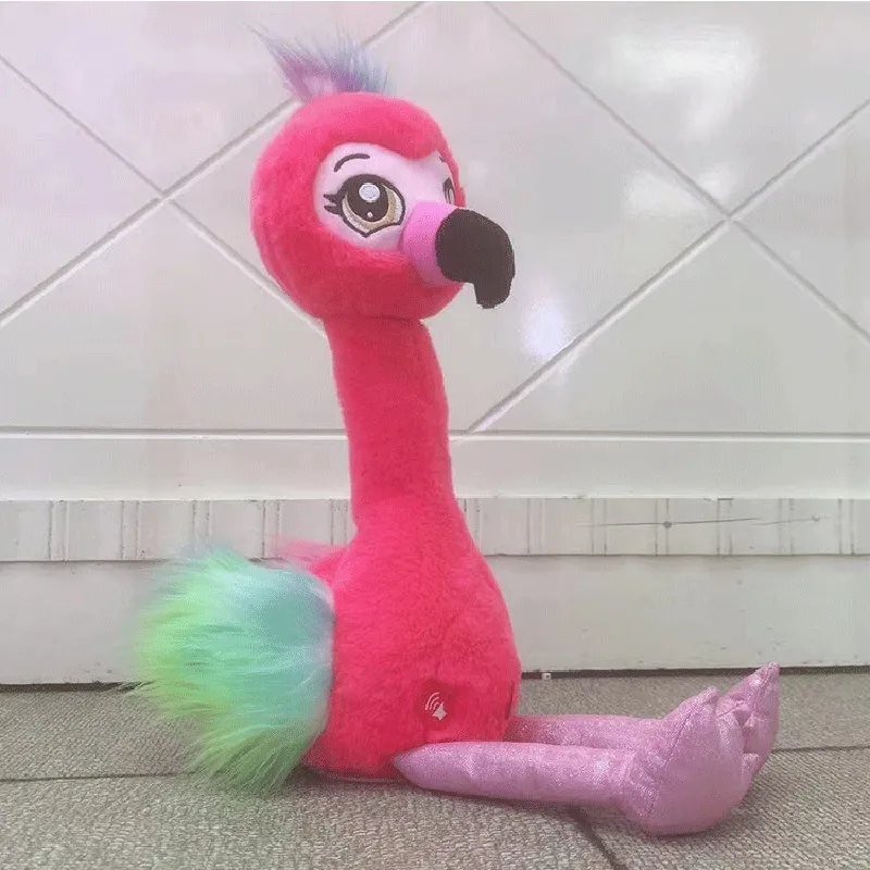Elektrische dansen Flamingo Doll SingingTalking met geluid flamingo knuffels speelgoed interactief pluche voor kinderen vakantiegeschenken
