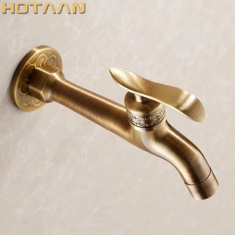 Long Garden Utiliser Bibcock Robinet Tap Grane Antique Finition Finish Bathroom Wall Wash Washing Machine Robinet d'eau Taps YT-5156-A