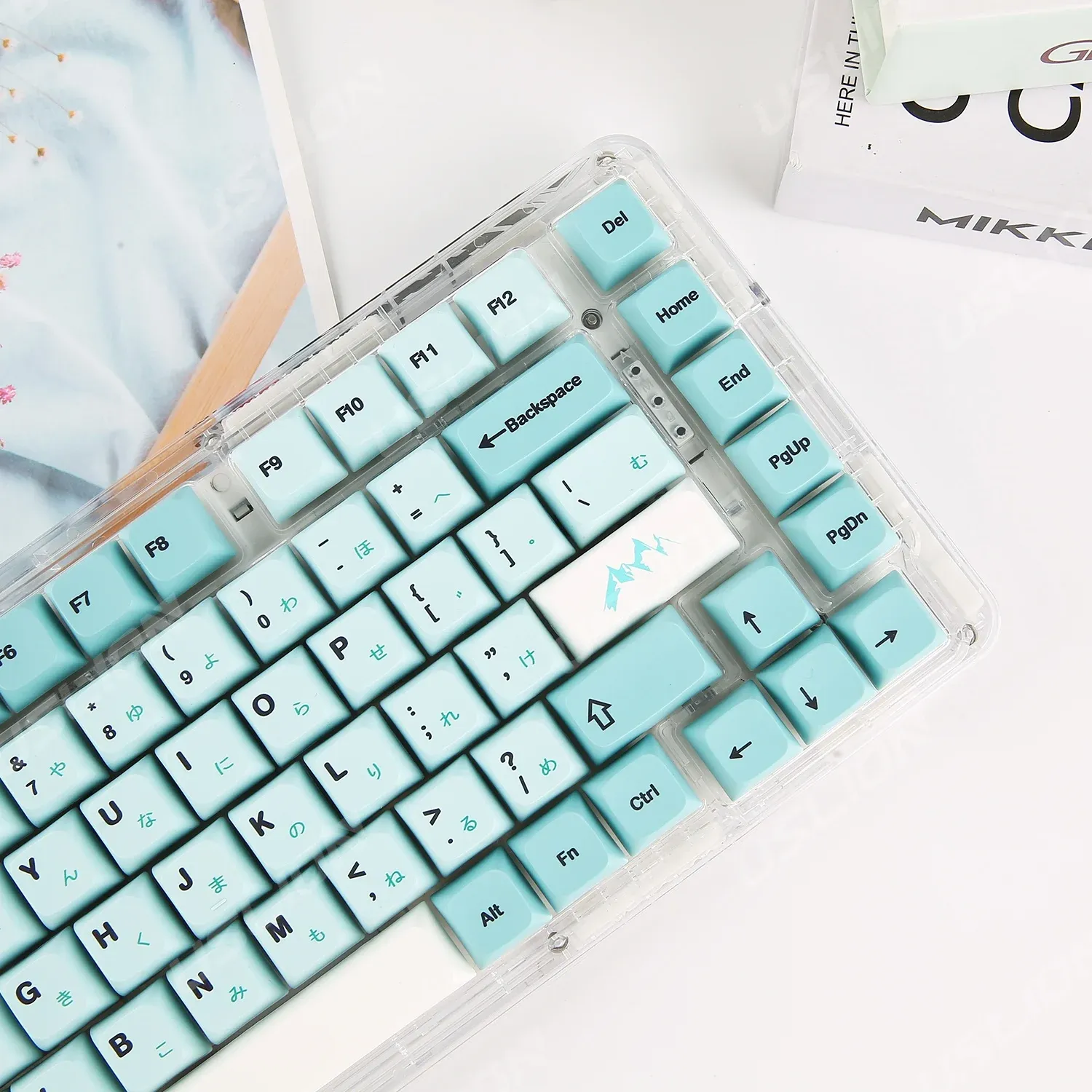 Accessoires USLION 126 Tasten ICEBERG THEME XDA PROGESTELLTE TEILE FÜR GAMING Mechanische Tastatur PBT Dye Sublimation Englisch Japanische Schlüsselkappen