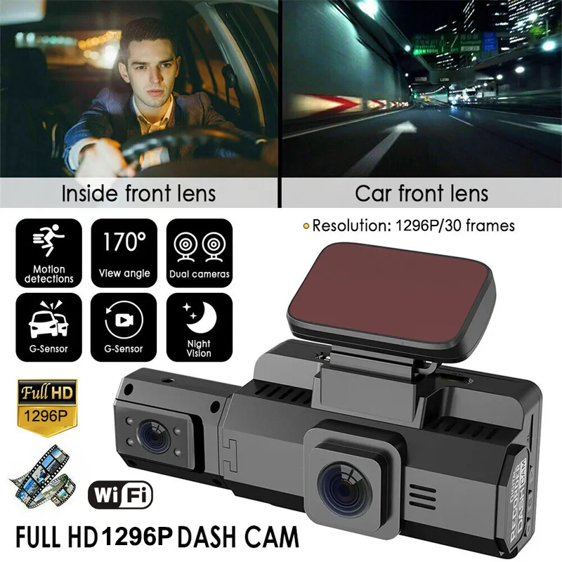 Dashcam WIFI Dual Lens Dash Cam for Cars 1080P Video Recorder Rear View Camera For Vehicle Black Box Car Accessory Accessories