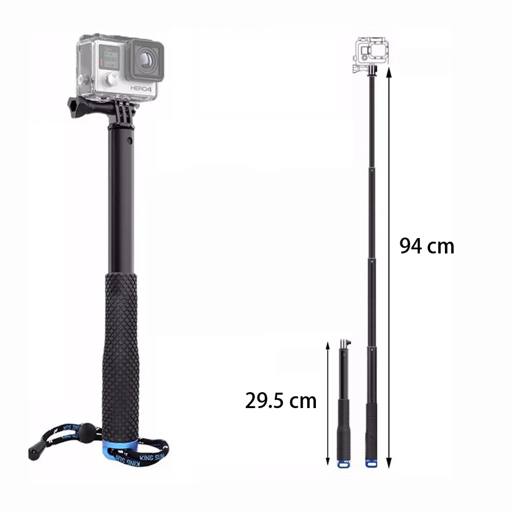 Monopods Handheld Selfie Stick Monopod 94 cm 37 tum för GoPro Hero 5 4 3 Session SJCAM SJ4000 SJ5000X SJ9000 YI 4K Camera Accessories