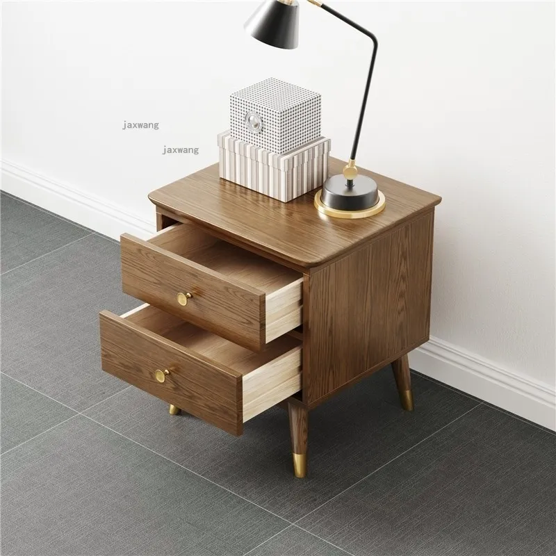 Étude minimaliste Designer Dather Tiches de nuit en bois massif meubles de meubles de chevet.
