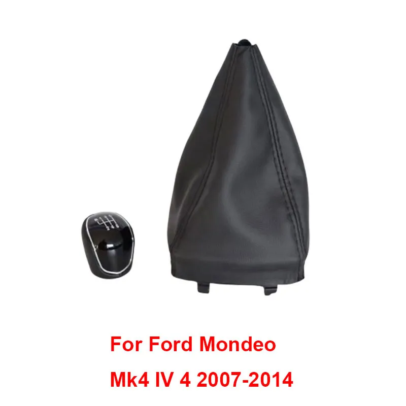 Leather Gear Shift Boot For Ford Mondeo MK4 2007-2014 – Black With Grey Stitching