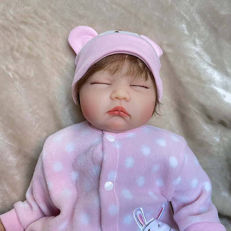 55cm Newborn Baby Rebirth Doll Baby Doll 22 Inch Realistic Real Babe Doll Kids Birthday Gift Reborn Bebe Doll