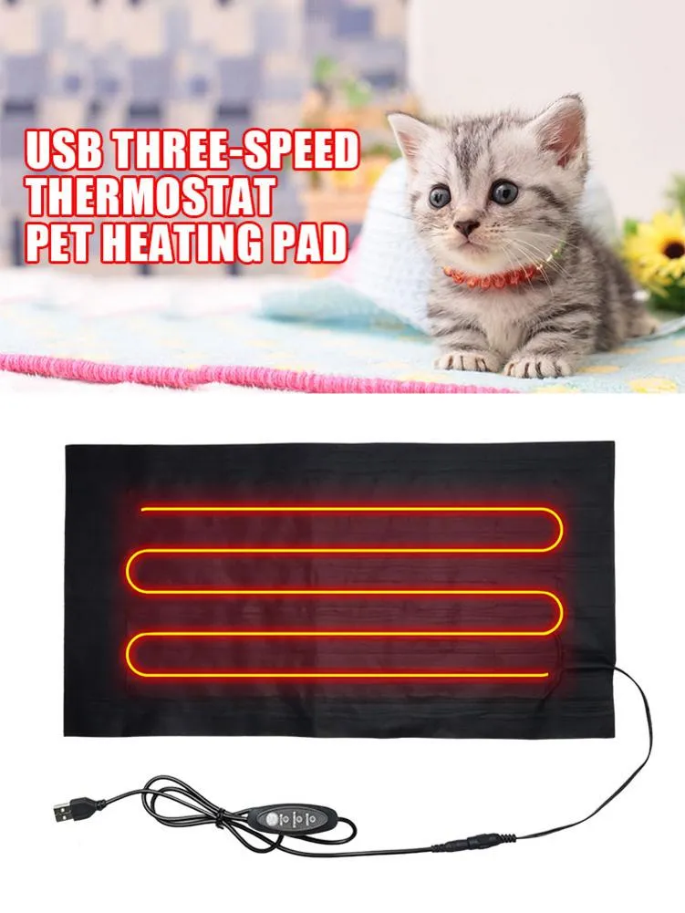 PAD RISKING CAMPAGGIO PET CAMINARE USB PER CATTO CATTO CATTO ELETTRICO TAPPEGGIO CALDO CALDO PER ANIMALI CANDATO DEL RISCALDATO DEL PET