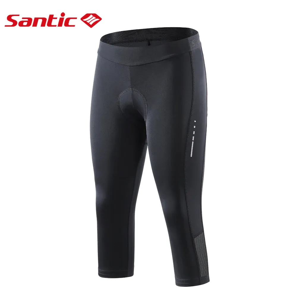 Santic Women Cycling Shorts Pro Fit 4D Pantalería Pantalones recortados Pantalones de malla transpirable Alta elasticidad MTB Leggings