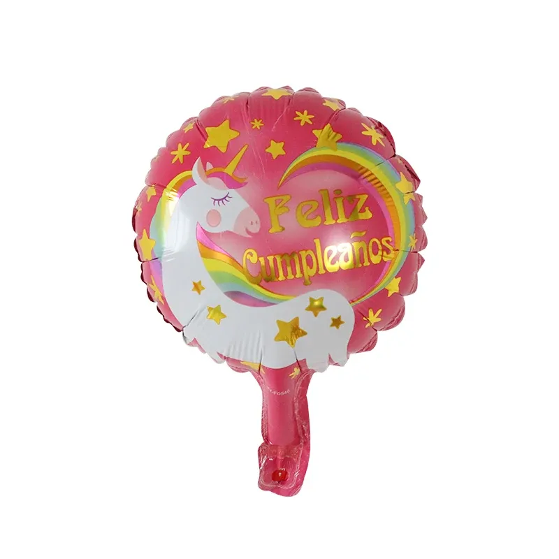 10pcs 10 pouces espagnol joyeux anniversaire ballons de feuille Feliz cumpeanos te quiero air baloes événement décorations de fête aérien golobs