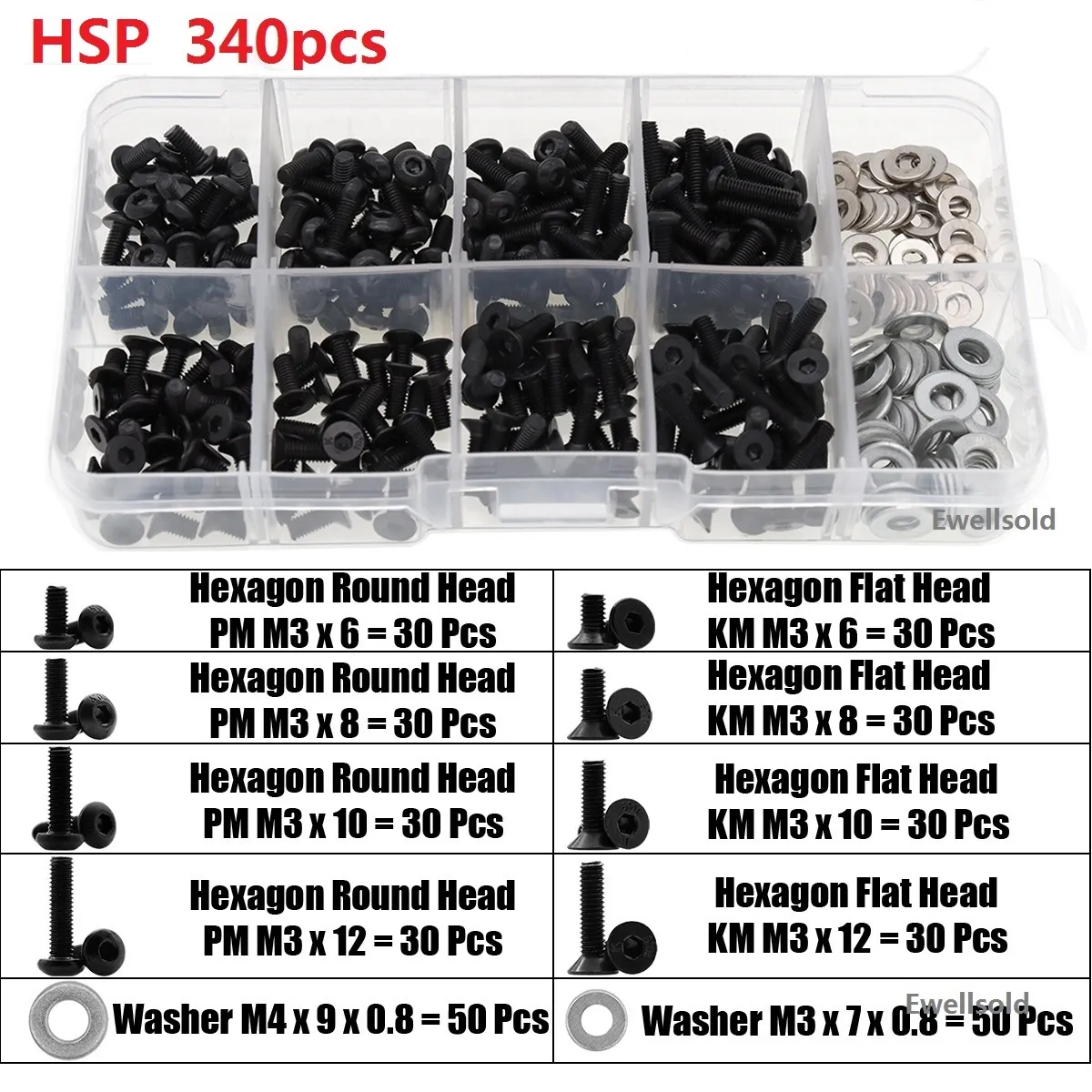 180pcs M3 Flat & Round Head Screws Set Accessories Box for RC Car 10.9 high-strengt screw Remote Control RC Part 180pcs M3 Flat & Round Head Screws Set Accessories Box for RC Car 10.9 high-strengt screw Remote Control RC Part